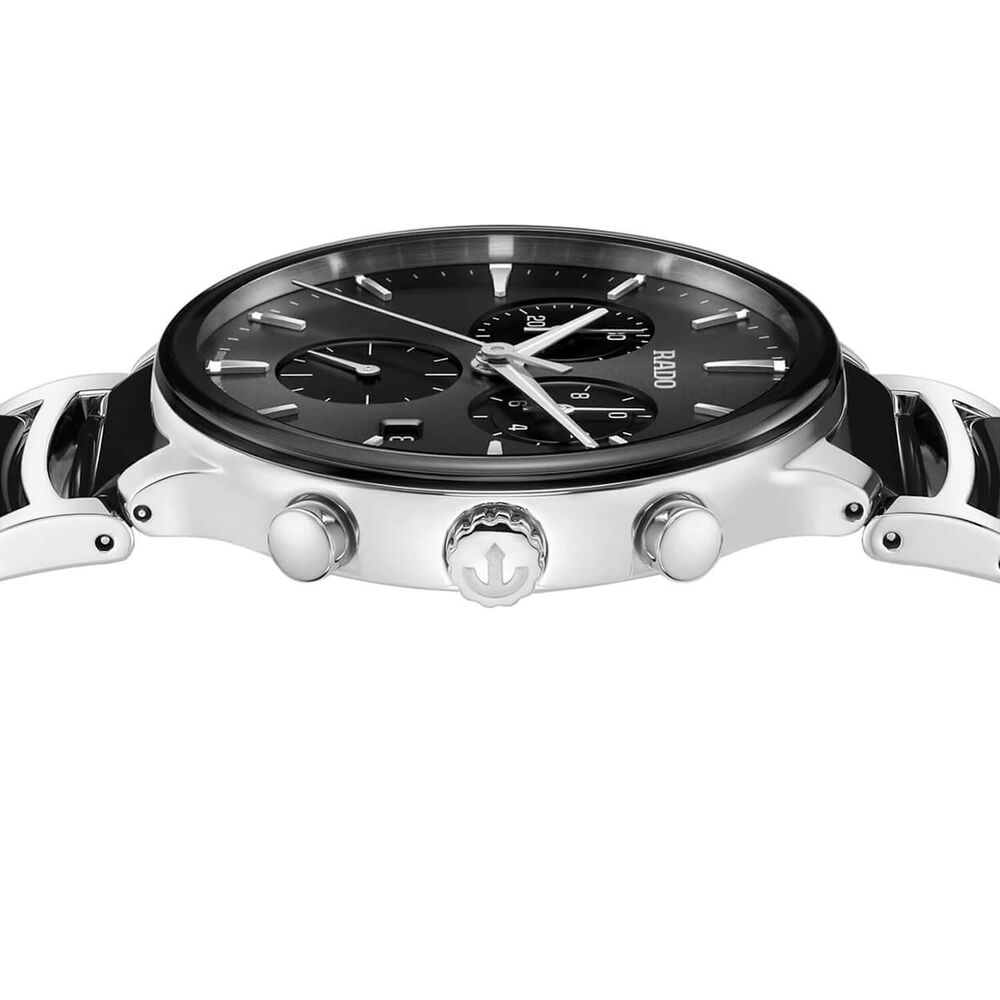 Rado Centrix Chronograph 41mm Black Dial Steel & Ceramic Bracelet Watch image number 2