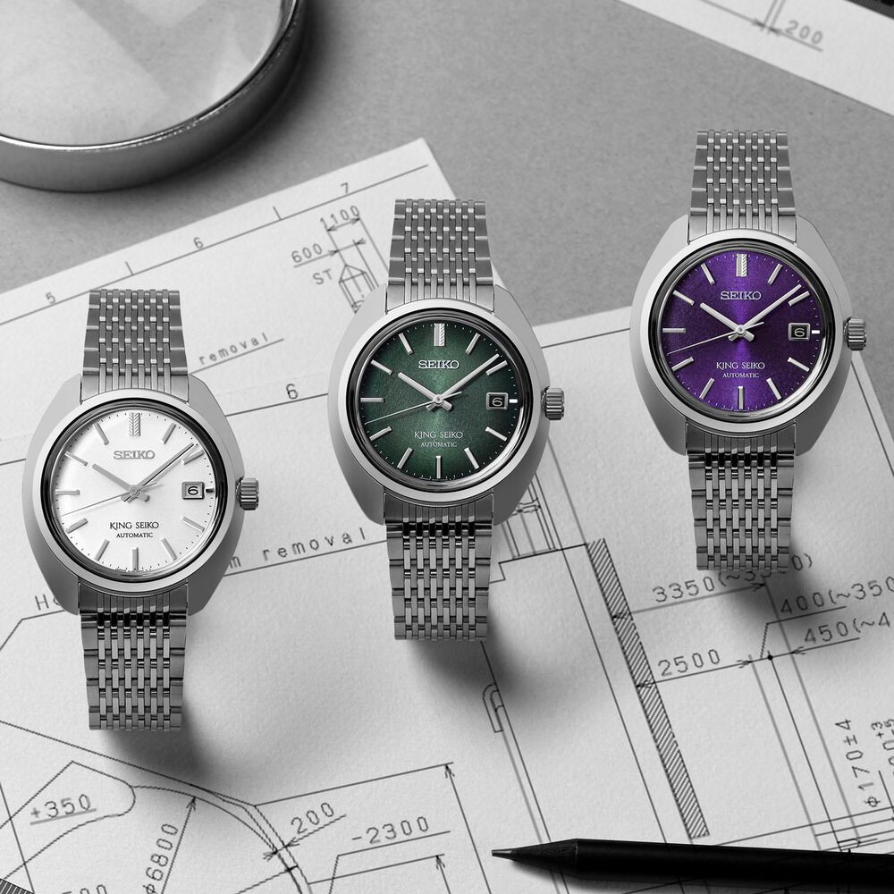 King Seiko ‘Edo Purple’ 6L 1969 Re-Interpretation 39.4mm Stainless Steel Bracelet Watch image number 5