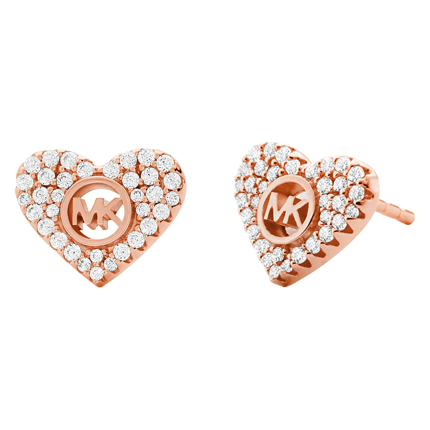 Michael Kors MKJ3967 Rose Gold Tone St St Heritage Hearts Stud Earrings  Jewelry  eBay