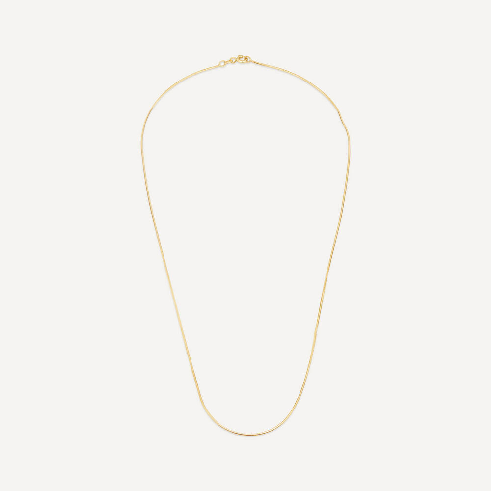 9ct Yellow Gold 18' Shiny Diamond Cut Chain Necklet image number 2
