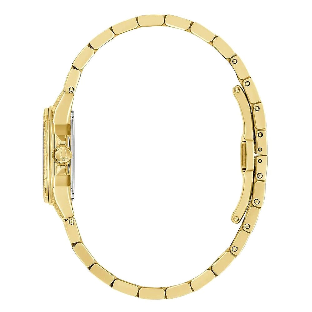 Bulova Marine Star 25mm Gold Dial Yellow Gold Tone Steel Bracelet Watch
