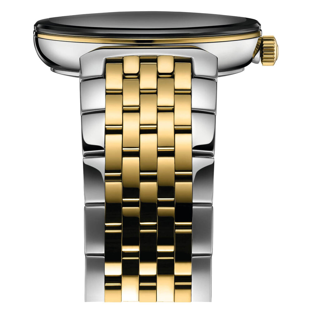 Rado Florence 30mm Quartz Black Diamond Dot Dial Steel & Yellow Gold Case Bracelet Watch image number 3