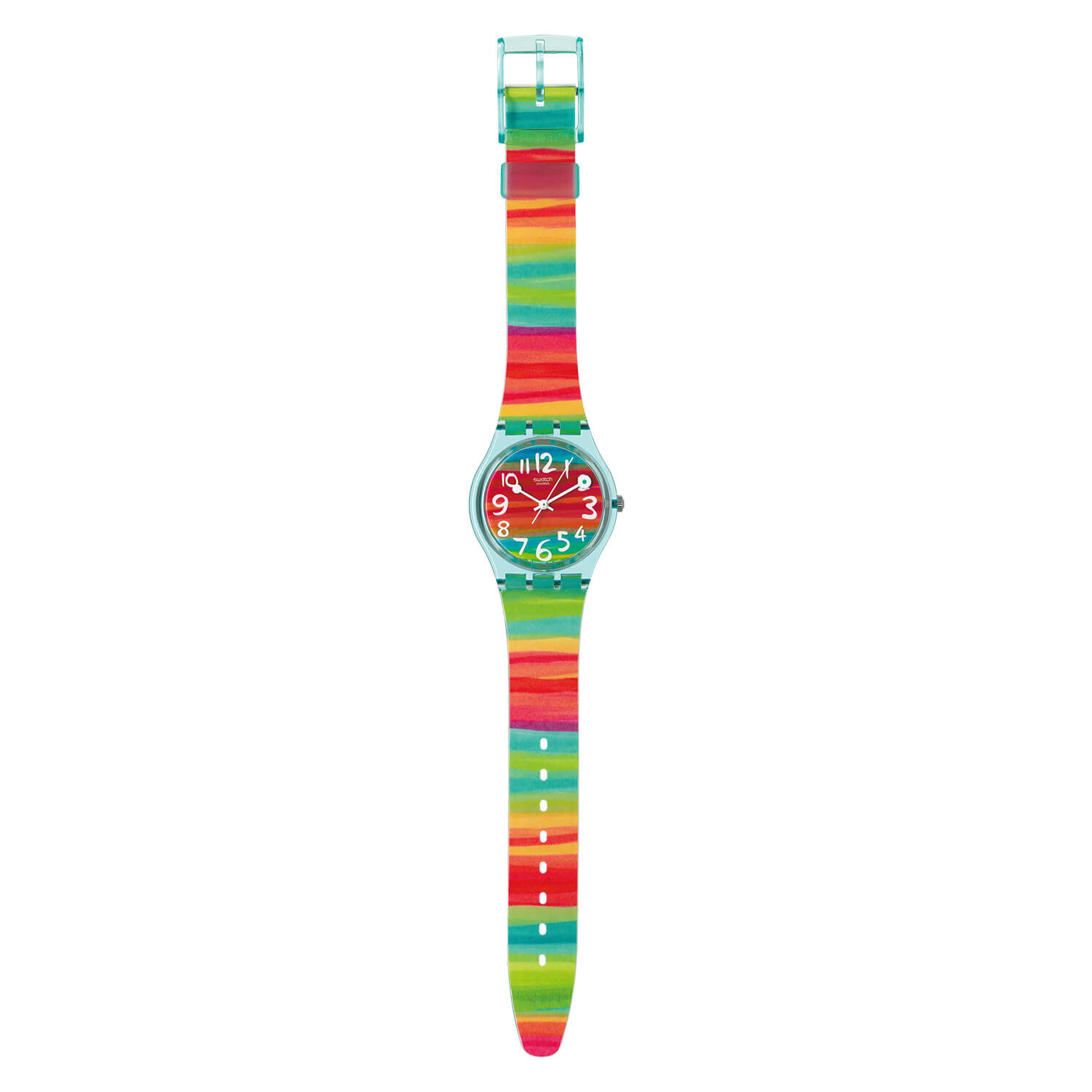 Swatch Colour the Sky 34mm Multi Colour Dial Strap Watch