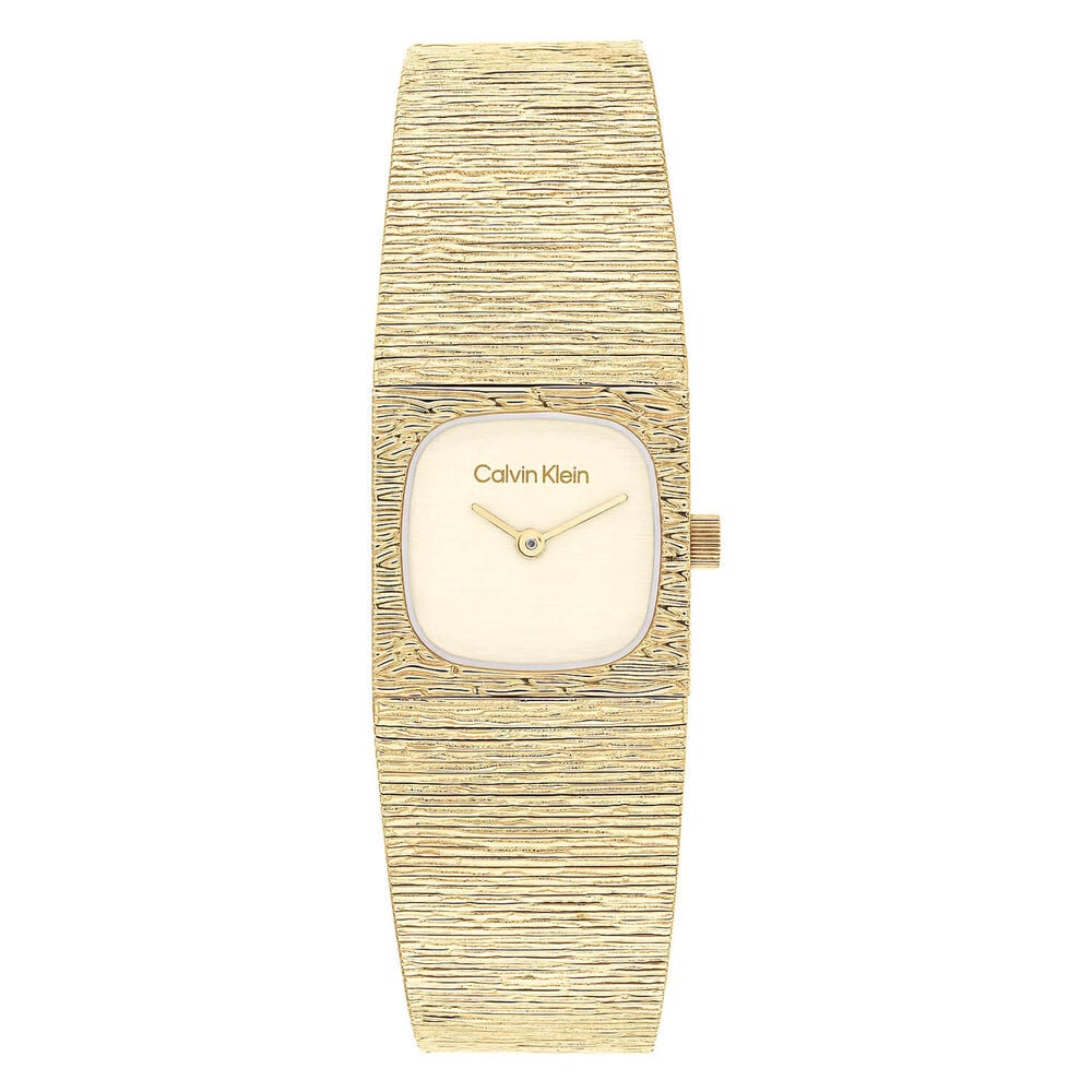 Calvin Klein 20mm Gold Dial Gold Tone Steel Bracelets Watch