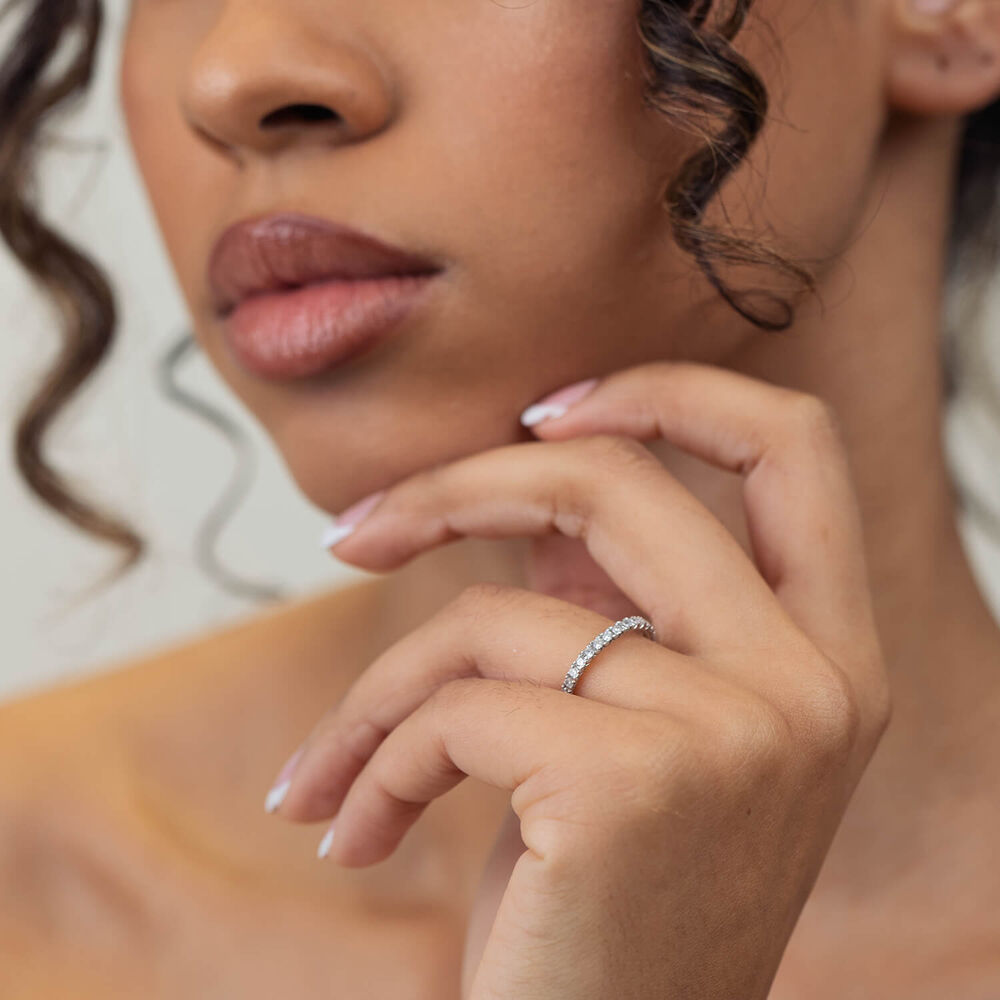 Born Platinum 0.30ct Claw Set Diamond Wedding Ring image number 7