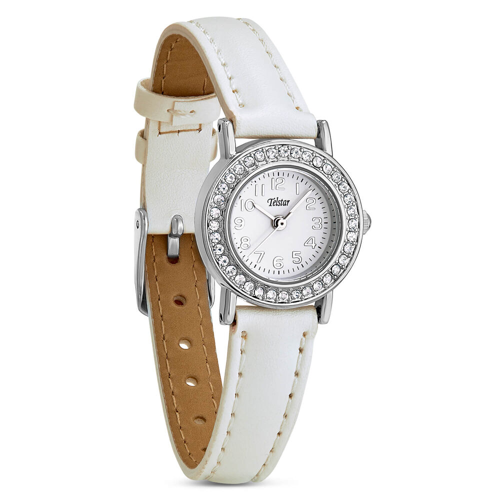 Telstar Girl's Stone-Set First Communion Watch