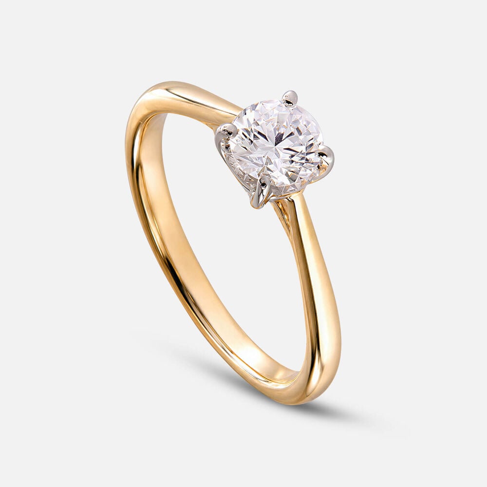 Prism 9ct Yellow Gold 0.33ct Round Brilliant Diamond Solitaire Ring