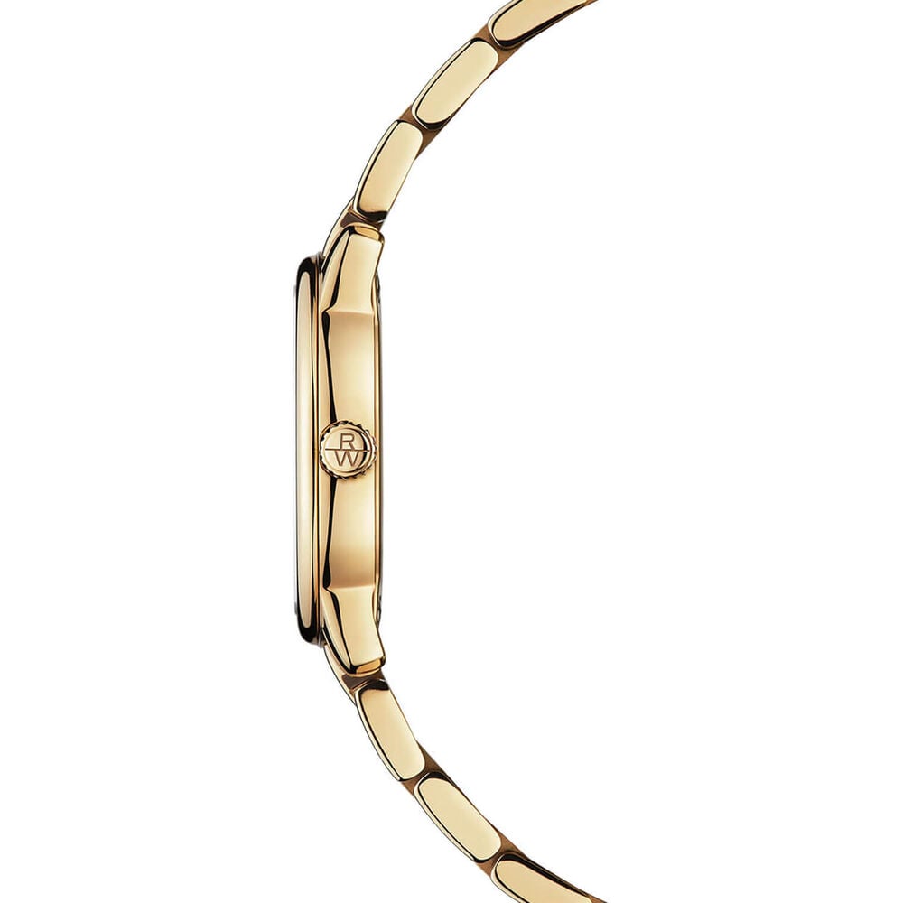 Raymond Weil Toccata Classic 24mm MOP Diamond Dots Dial Yellow Gold Tone Steel Bracelet Watch