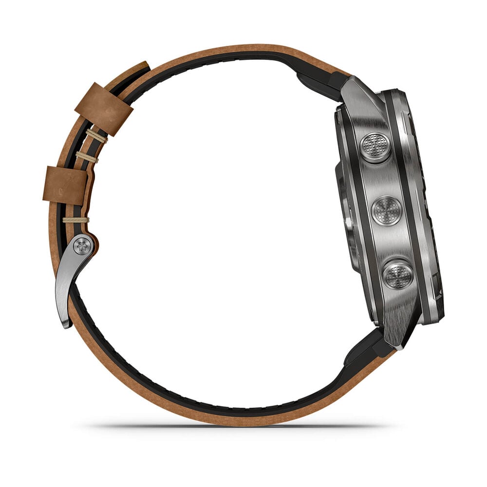 Garmin MARQ Adventurer (Gen 3) 47mm Grade 5 Titanium Case Brown Italian Leather Watch