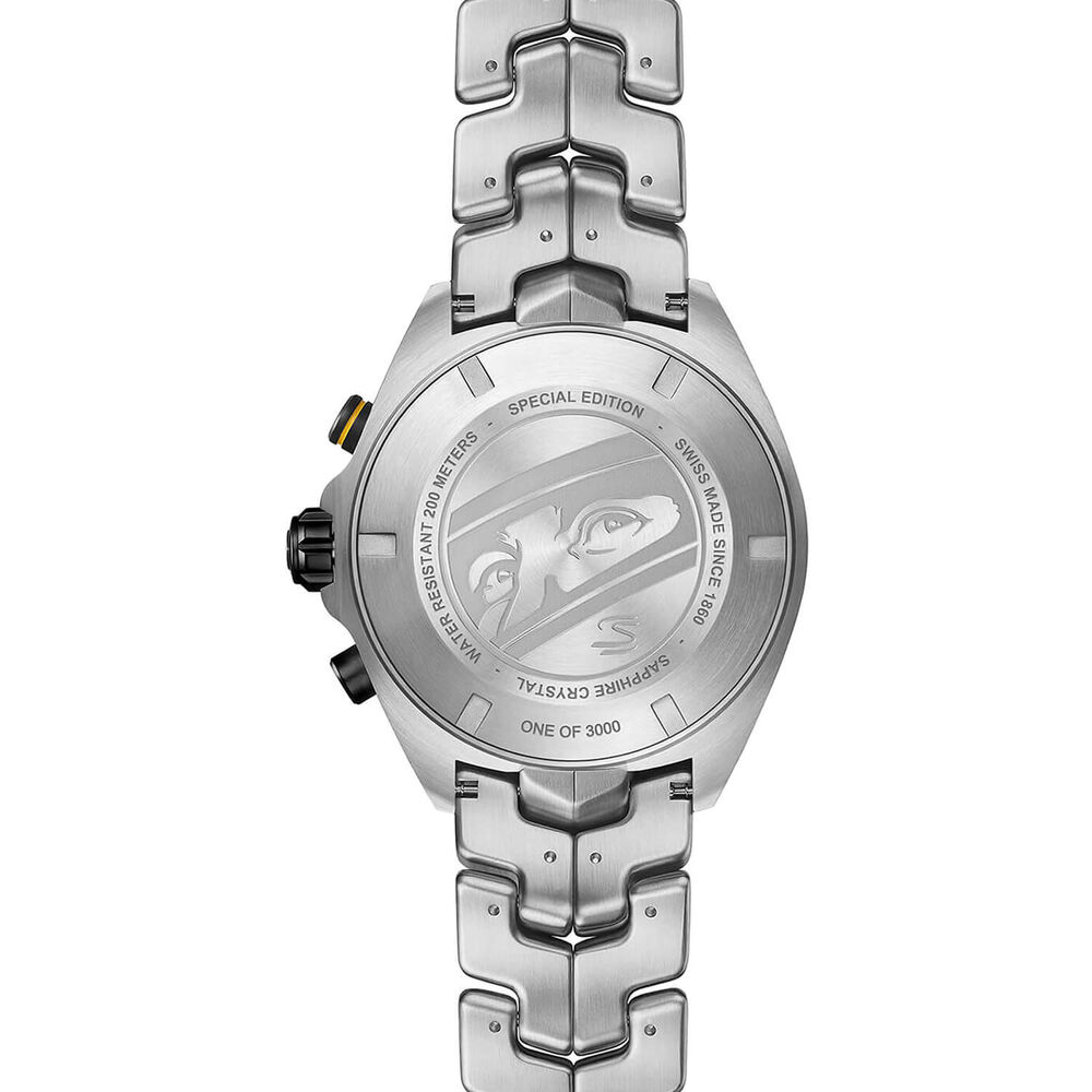 TAG Heuer Formula 1 Chronograph x Senna 43mm Black Dial Steel Bracelet Watch image number 4