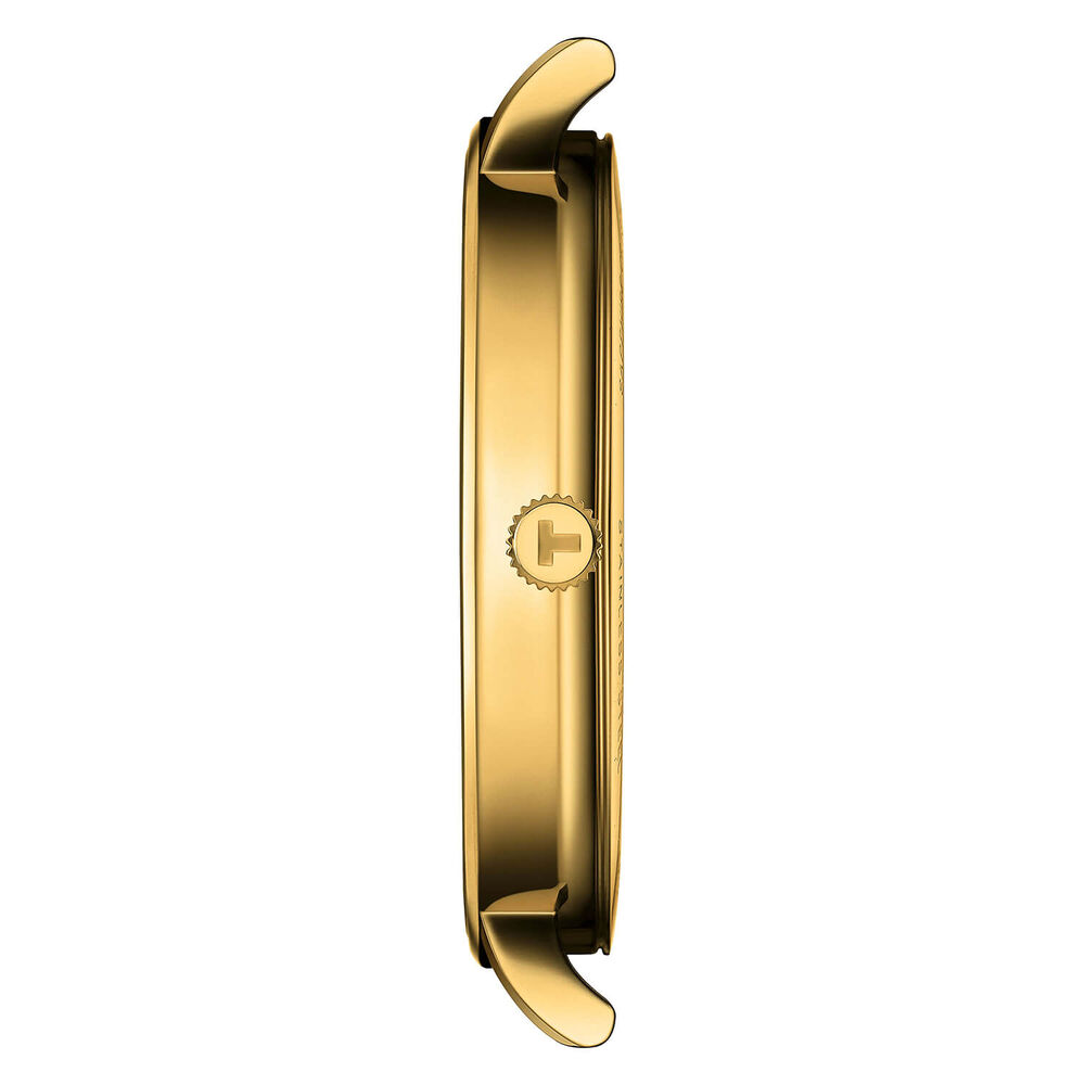 Tissot Everytime 40mm Green Dial Yellow Gold Steel Bracelet Watch image number 1