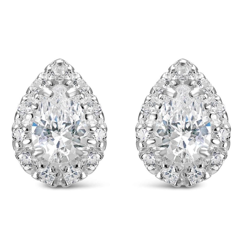 Sterling Silver and Cubic Zirconia Earrings image number 0