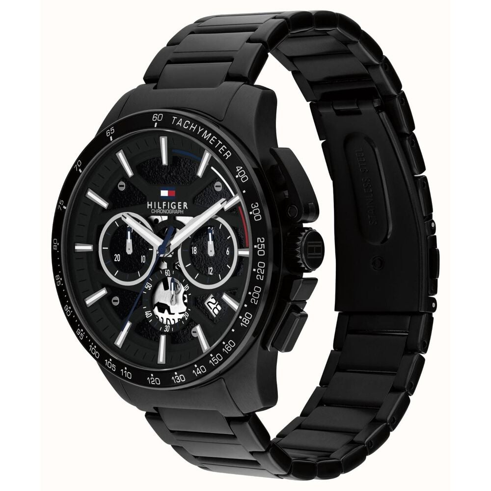 Tommy Hilfiger 44mm Black Dial & Black PVD Steel Bracelet Watch