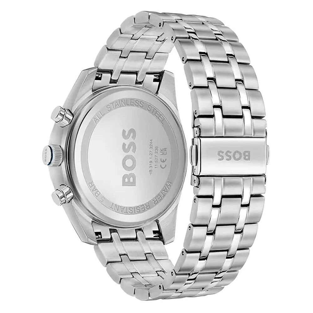 BOSS Skytraveller 44mm Blue Dial Steel Bracelet Watch image number 2