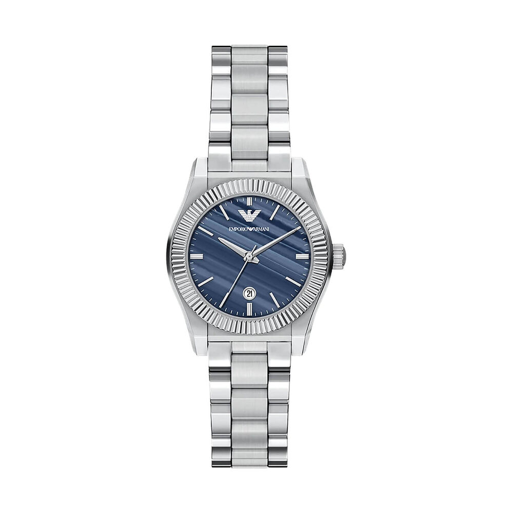 Emporio Armani Federica 32mm Blue Dial Stainless Steel Bracelet Watch
