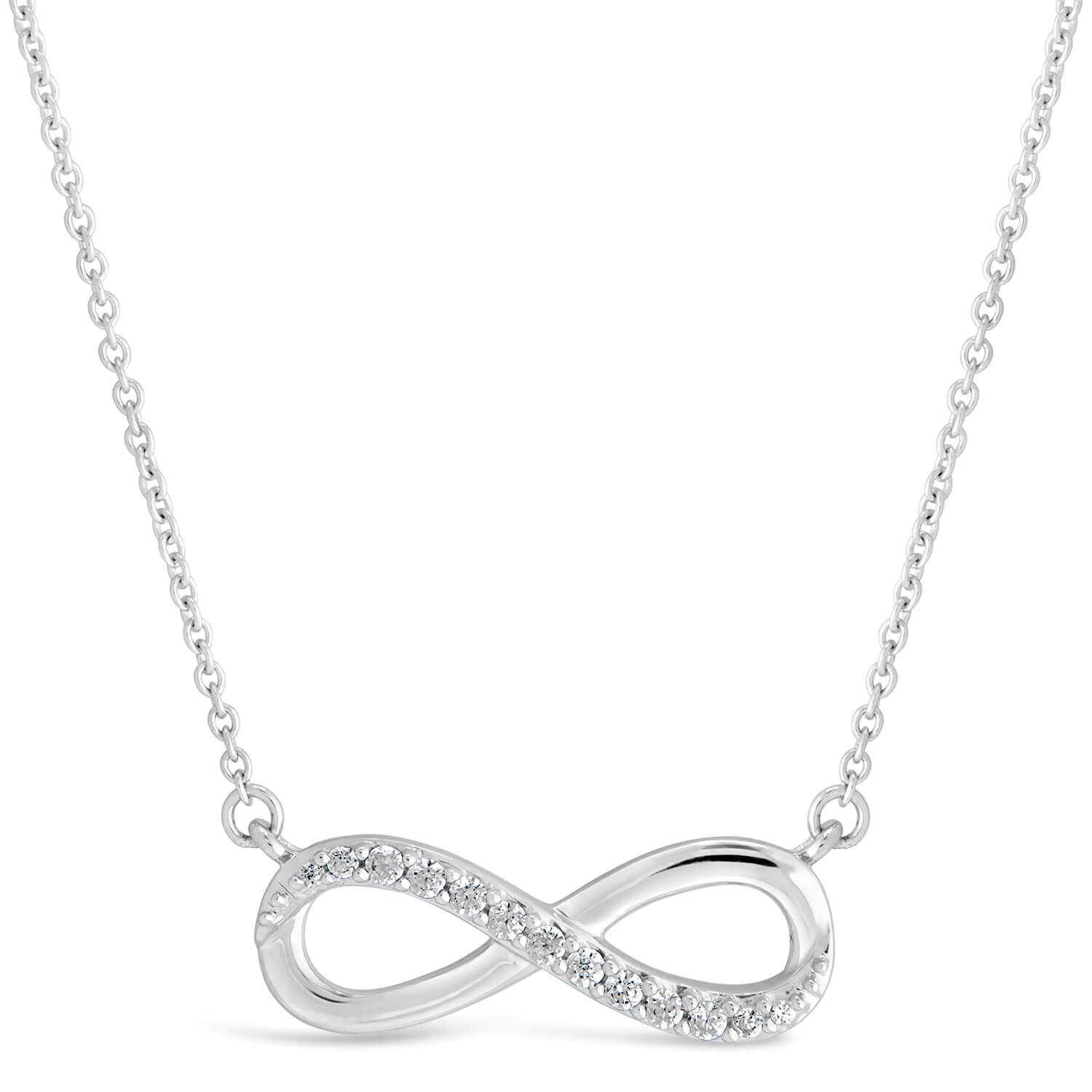 Infinity white deals gold necklaces