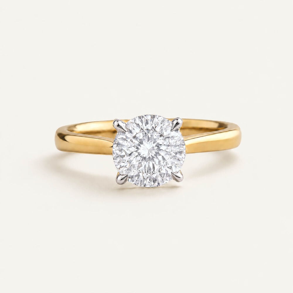 Born Nova 18ct Yellow Gold 1.50ct Round Lab Grown Diamond Solitaire Ring