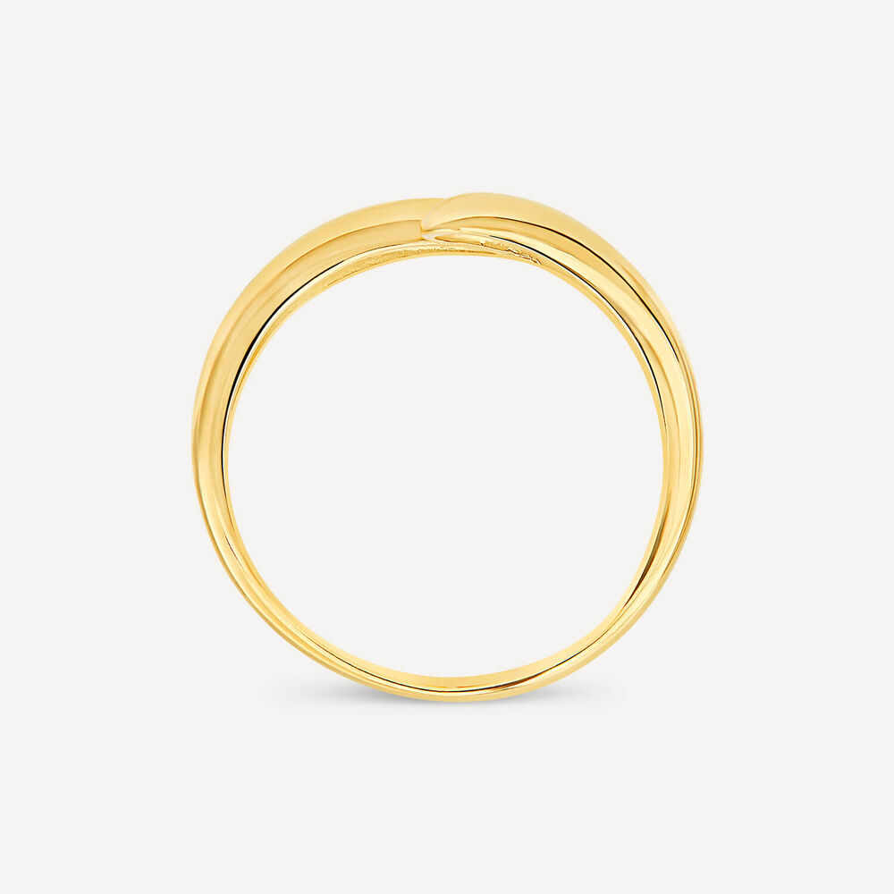 9ct Yellow Gold Polished Twist Plain Ring image number 3