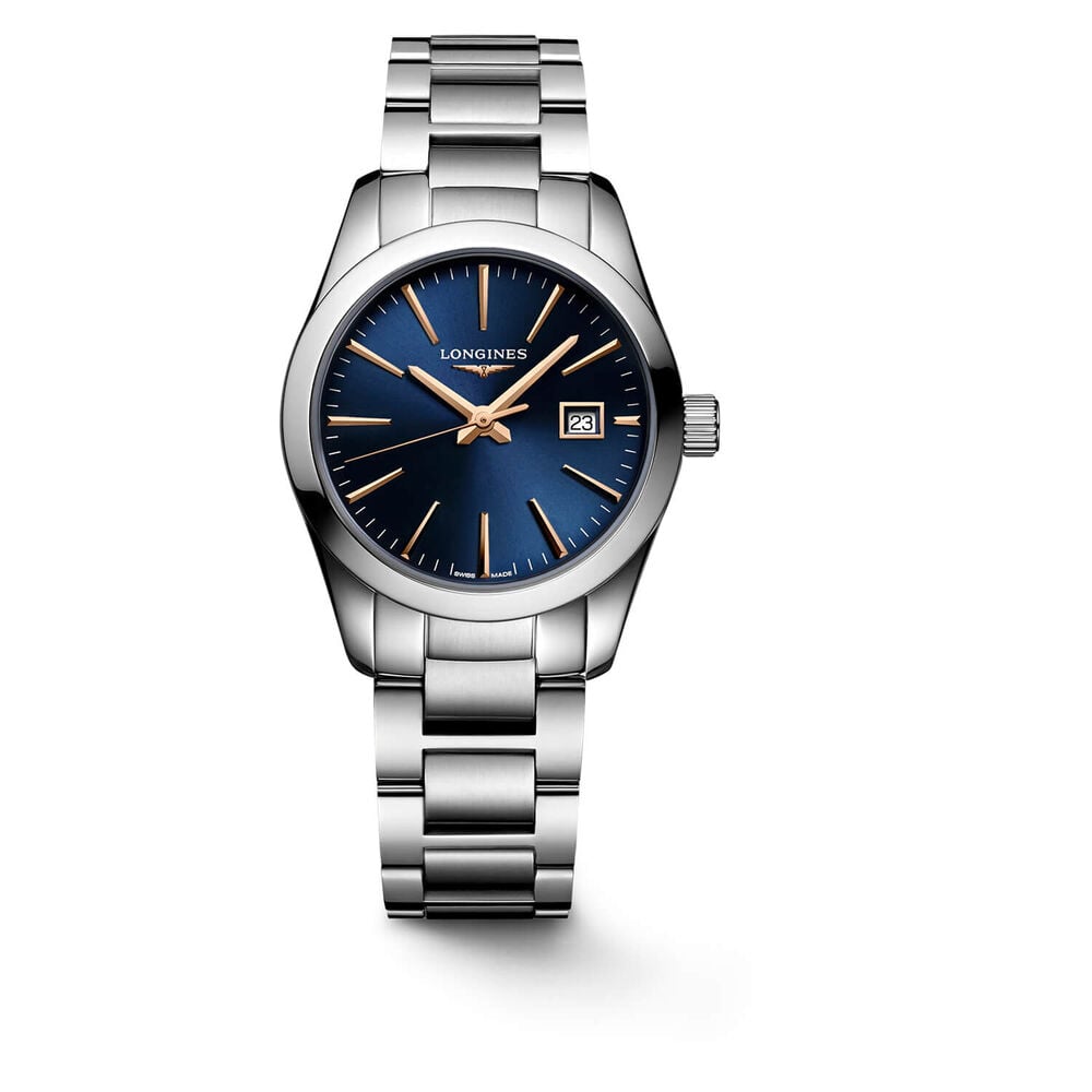 Longines Conquest Classic Blue Dial Steel 29.5mm Ladies Watch image number 0