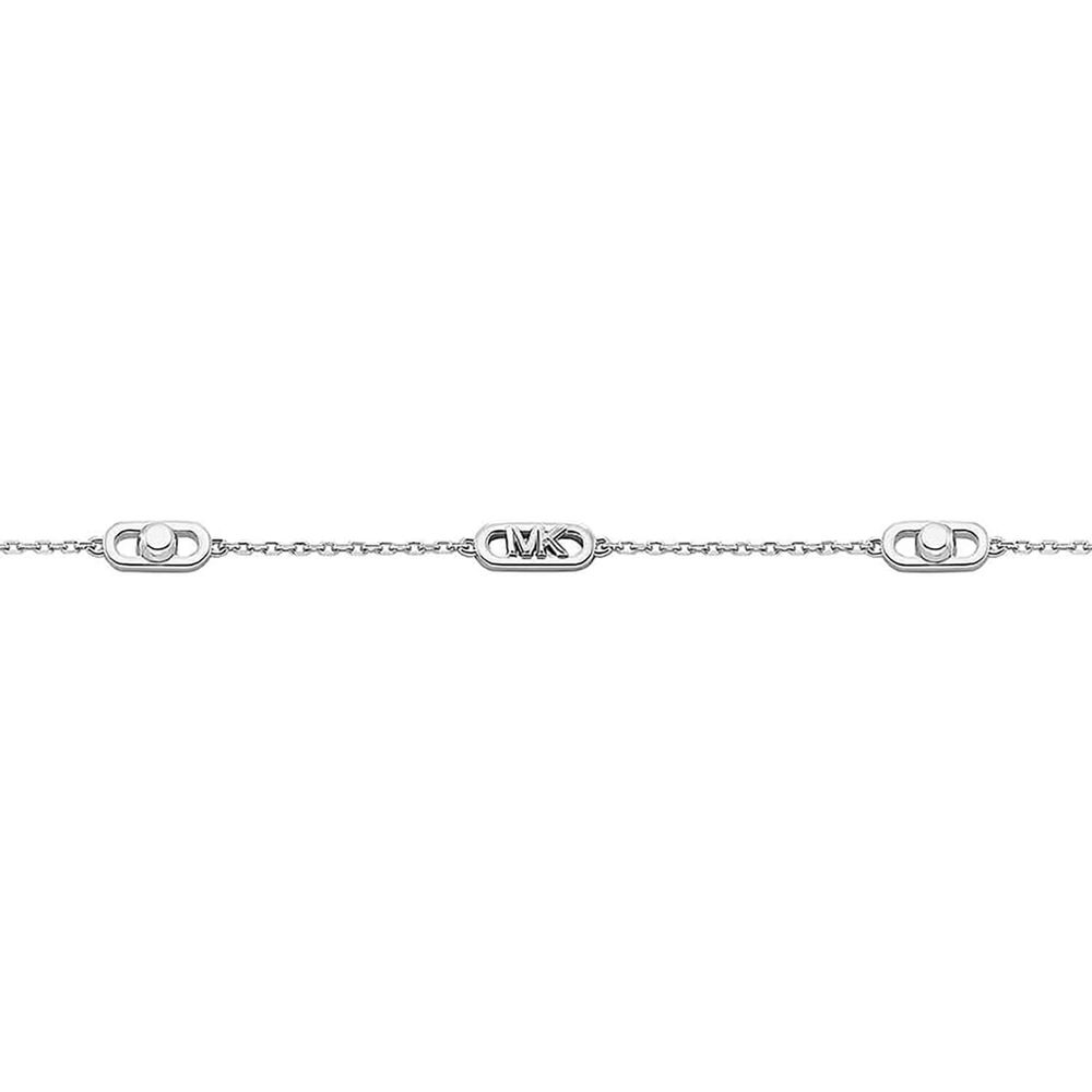 Michael Kors Astor Rhodium Plated Link Necklace image number 1