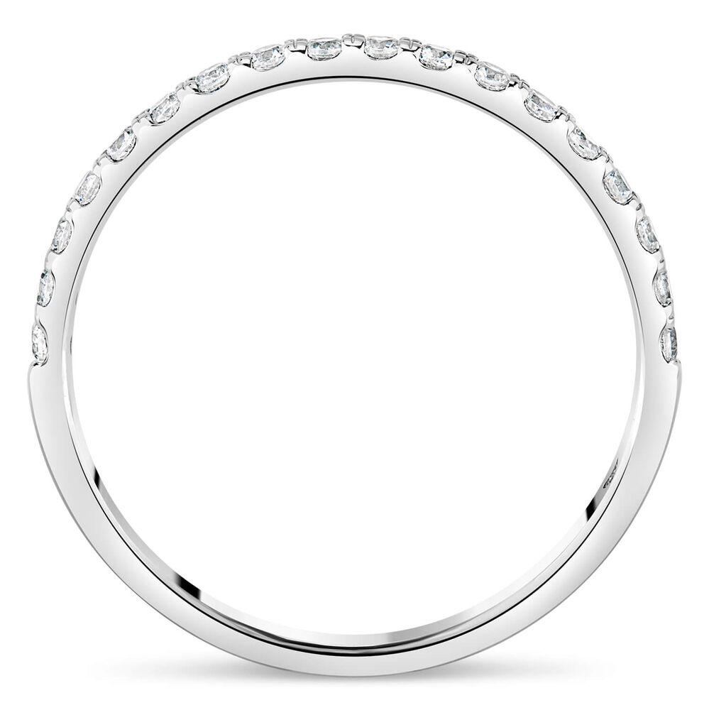 Kathy de Stafford 18ct White Gold "Alannah" Claw Set Diamond 0.20ct Wedding Ring image number 2