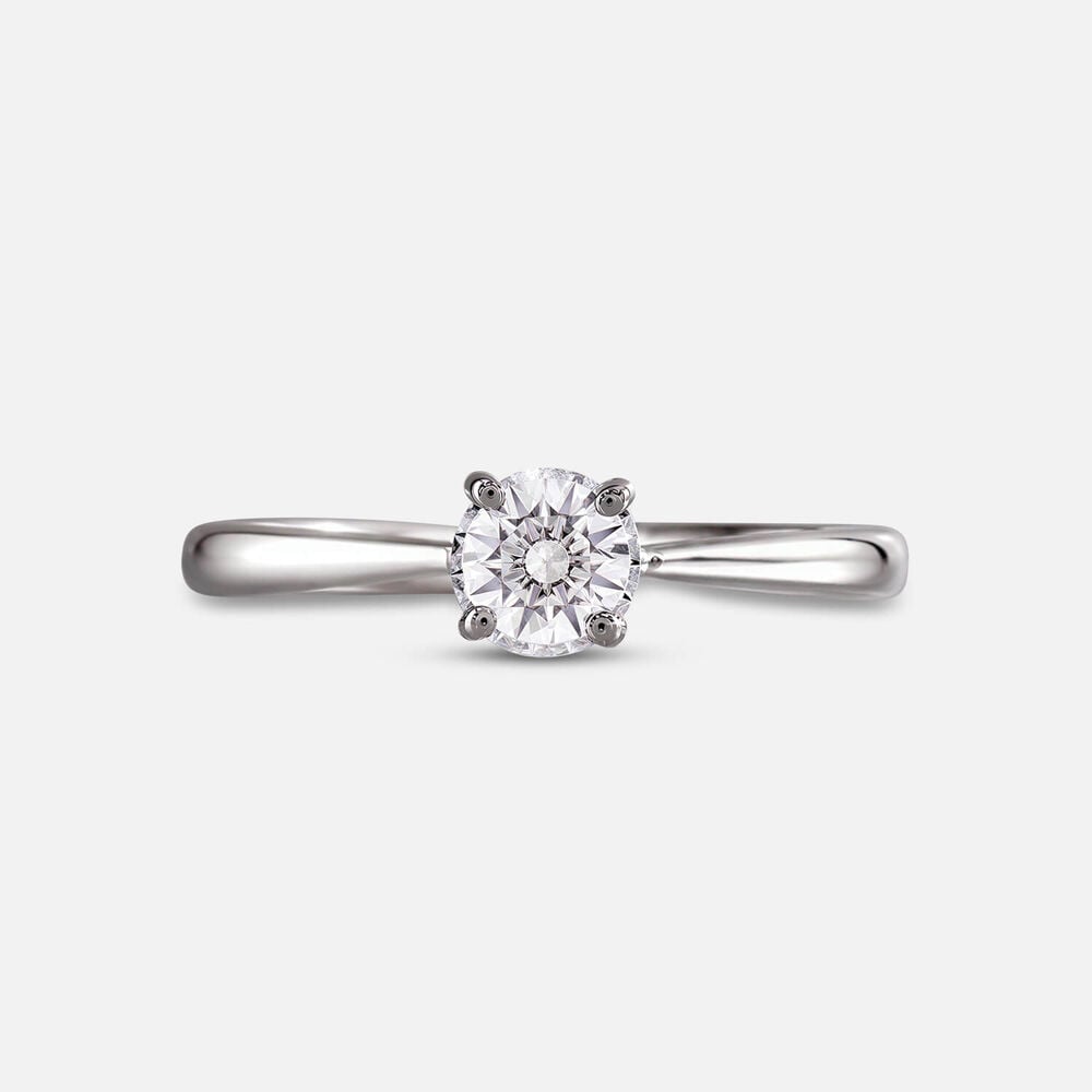 Prism 9ct White Gold 0.33ct Round Brilliant Diamond Solitaire Ring