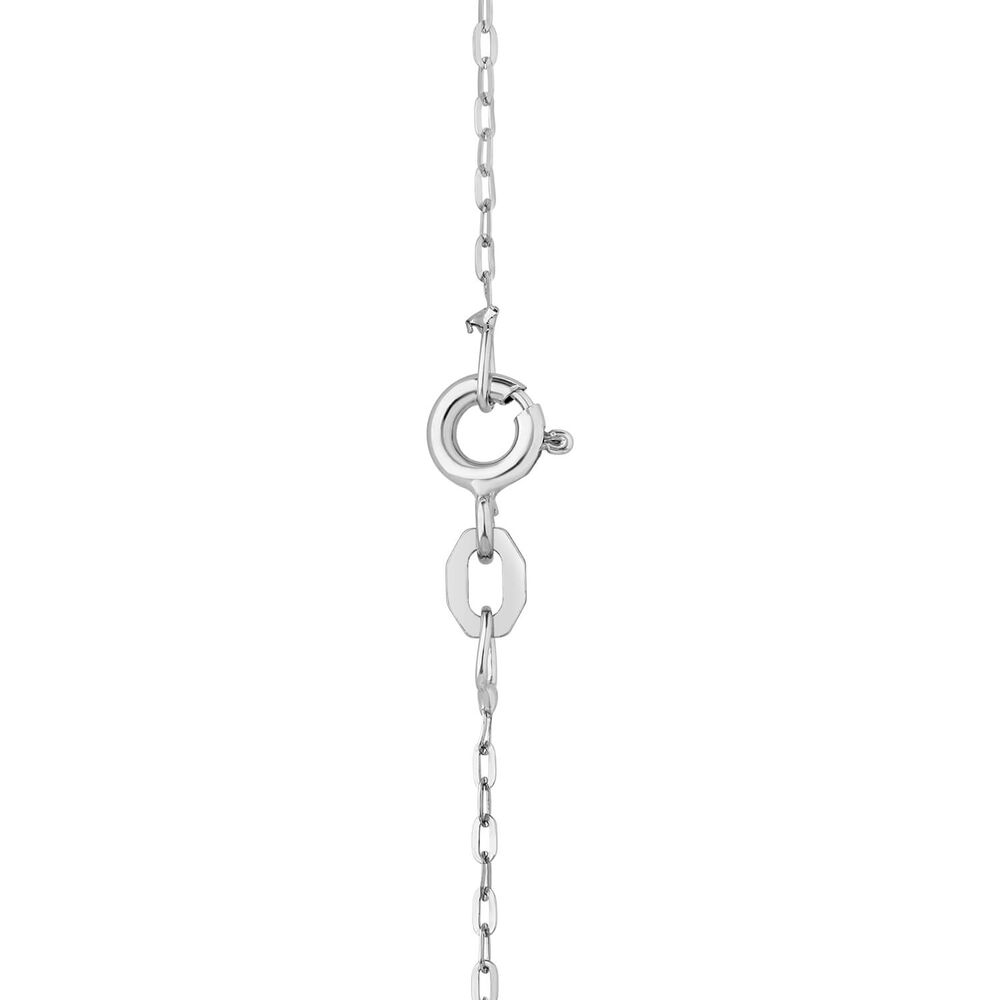 9ct White Gold 0.15ct Diamond Pave Twisted Drop Pendant image number 2