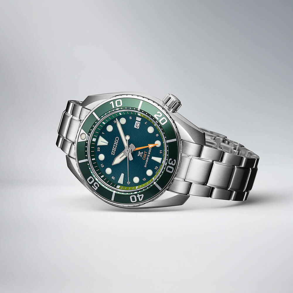 Seiko Prospex Seascape 'SUMO' Solar GMT Diver 45mm Green Dial Watch image number 2