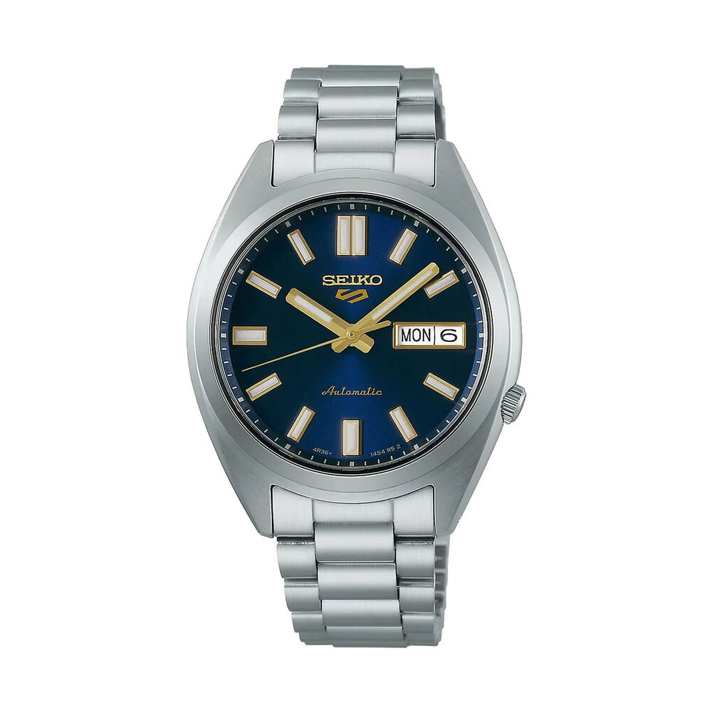 Seiko 5 Sports SNXS 37mm Blue Dial Stainless Steel Bracelet Watch