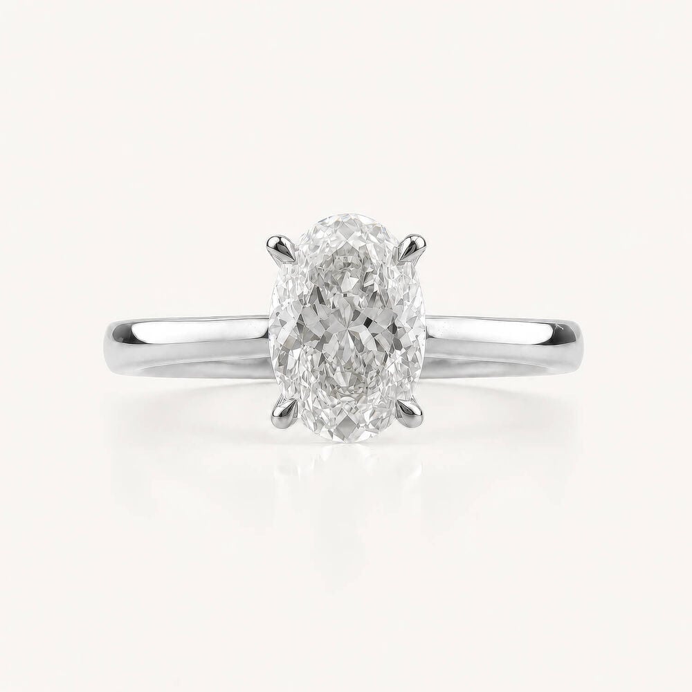Born Nova Platinum 1.50ct Oval Lab Grown Diamond Solitaire Ring