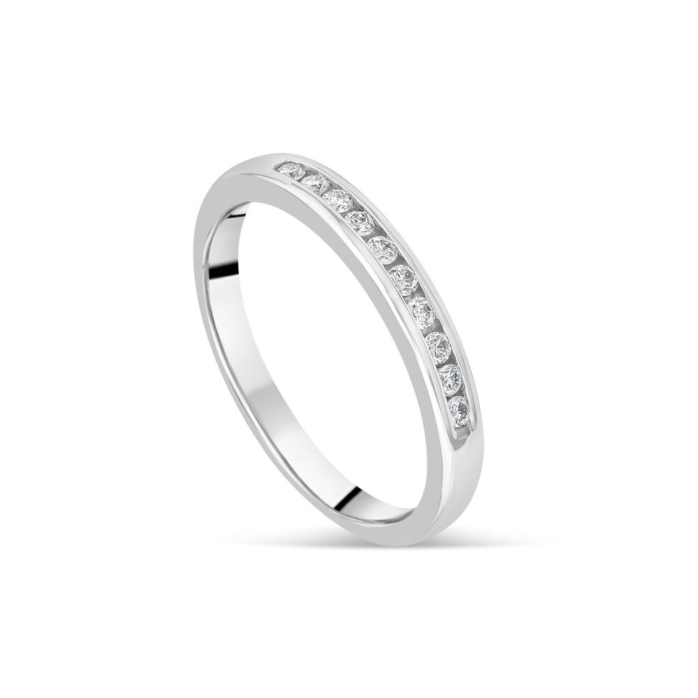 Platinum 0.15 carat diamond ring