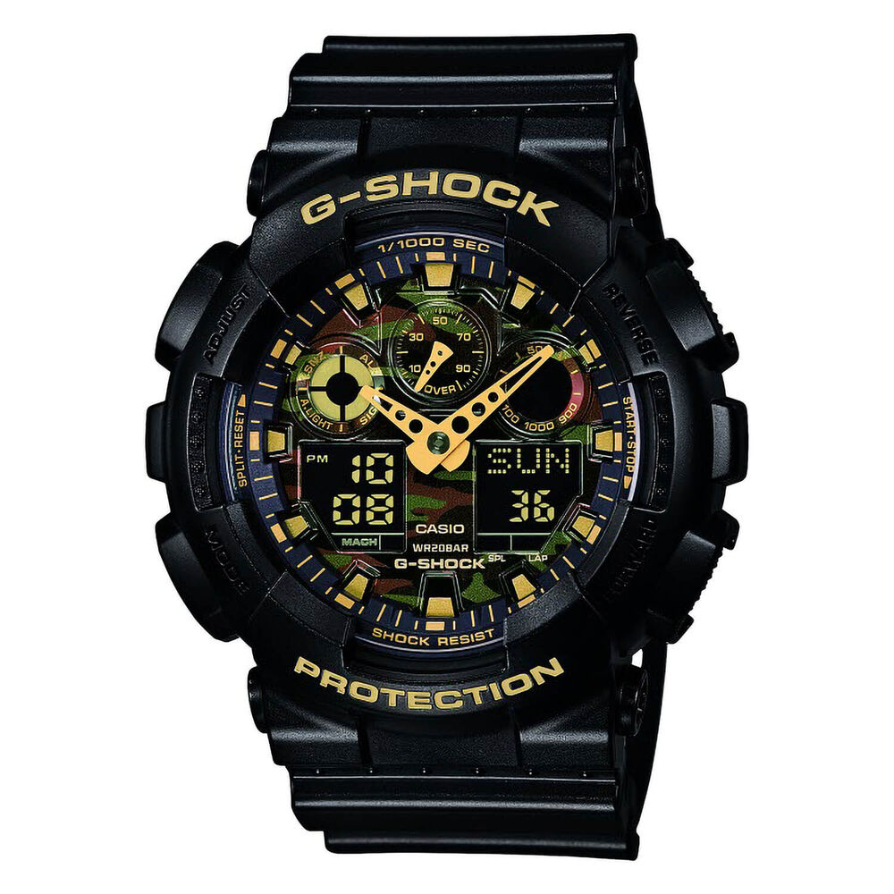 Casio G-Shock Camouflage Men's Black Bracelet Watch image number 0