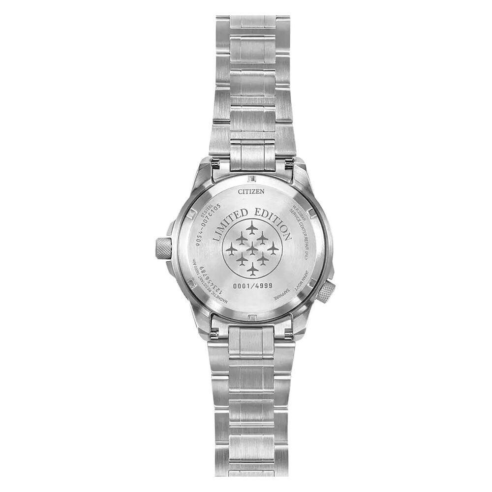 Citizen Promaster Red Arrows Limited Edition GMT 45mm Black Dial Steel Bracelet Watch image number 2