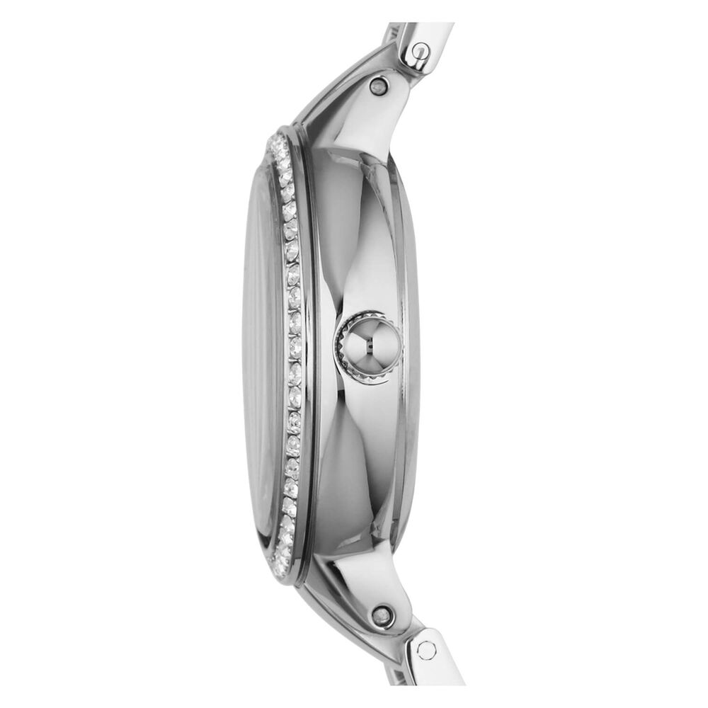 Fossil Virginia ladies' stone-set stainless steel bracelet watch