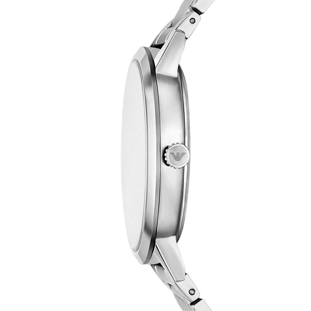 Emporio Armani Ruggero 43mm Silver Dial Stainless Steel Bracelet Watch image number 2