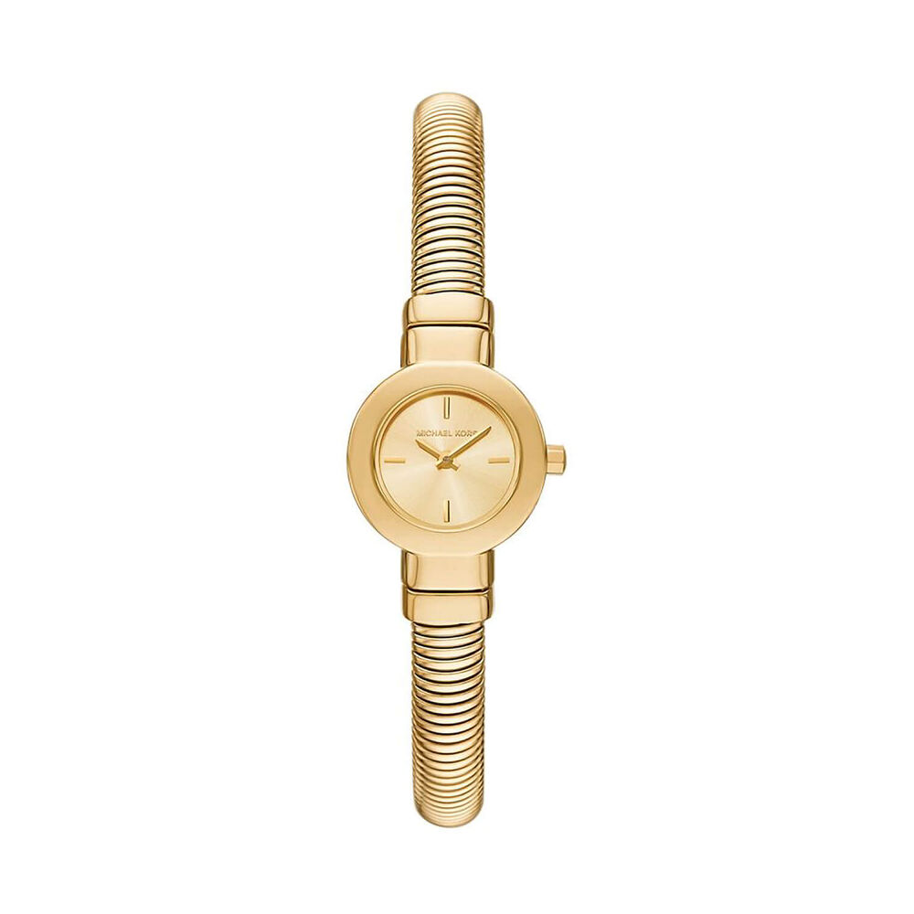 Michael Kors Gramercy 21mm Gold Dial Stainless Steel Bracelet Watch image number 0