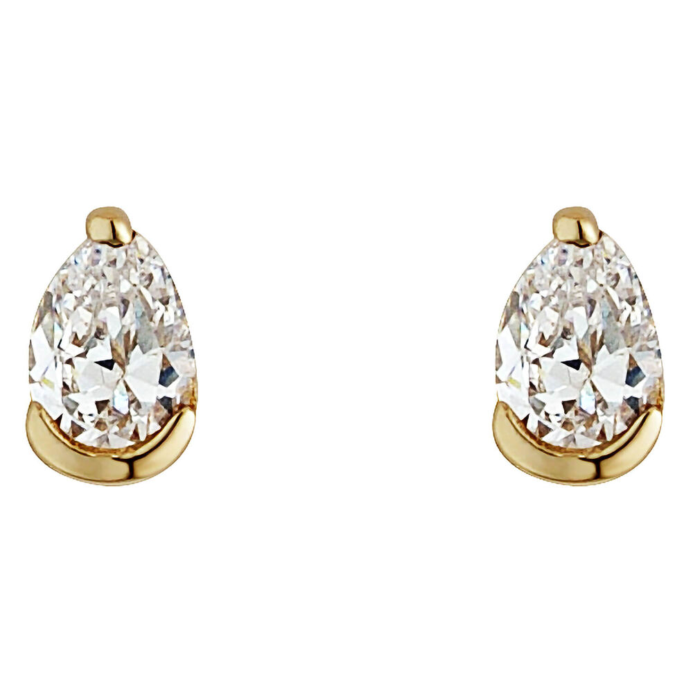 9ct Gold Cubic Zirconia Stud Earrings image number 0