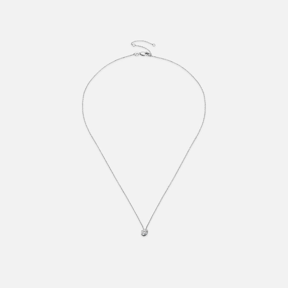 Born 9ct White Gold Lab Grown 0.50ct Diamond Round Brilliant Pendant