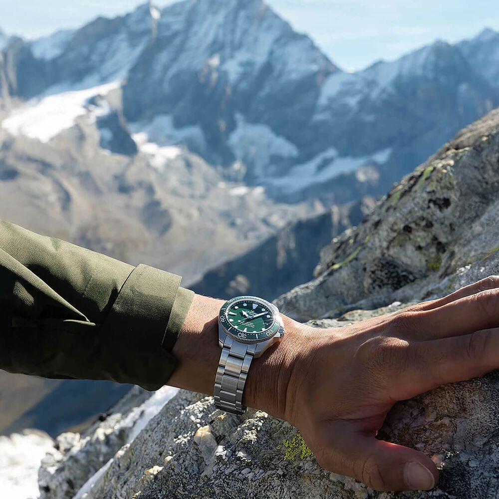 Certina DS Action Diver Powermatic 80 38mm Green Dial Steel Bracelet Watch image number 5