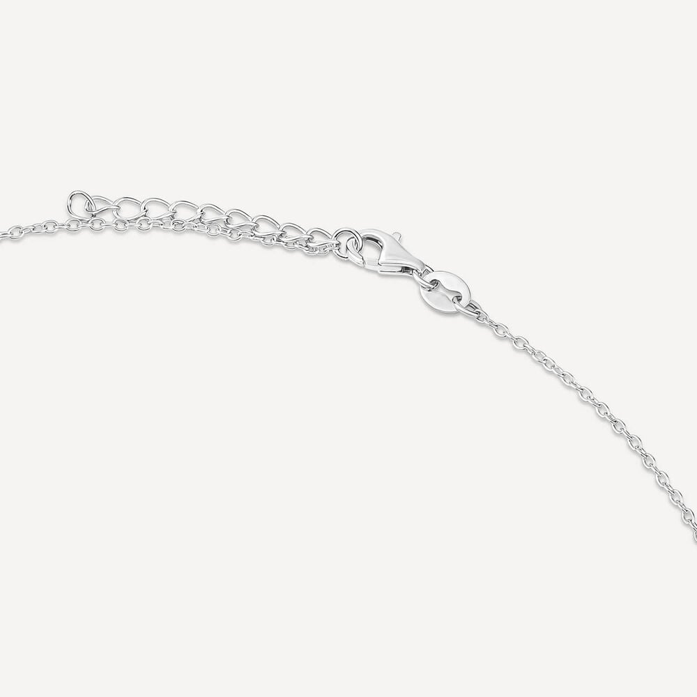 Sterling Silver Cubic Zirconia Inifinity Necklet image number 3