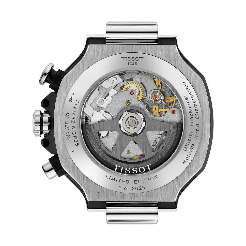 Tissot T-Race MotoGP Automatic Chronograph 45mm Transparent Dial Black Rubber Strap Watch image number 3