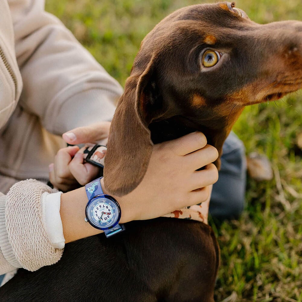 FLIK FLAK Cutie Puppy 31.85mm Blue Dial Quartz Kids Watch image number 3