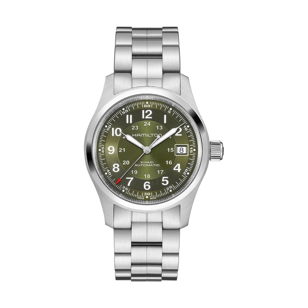Hamilton Khaki Field 38mm Green Dial Stainless Steel Bracelet Watch