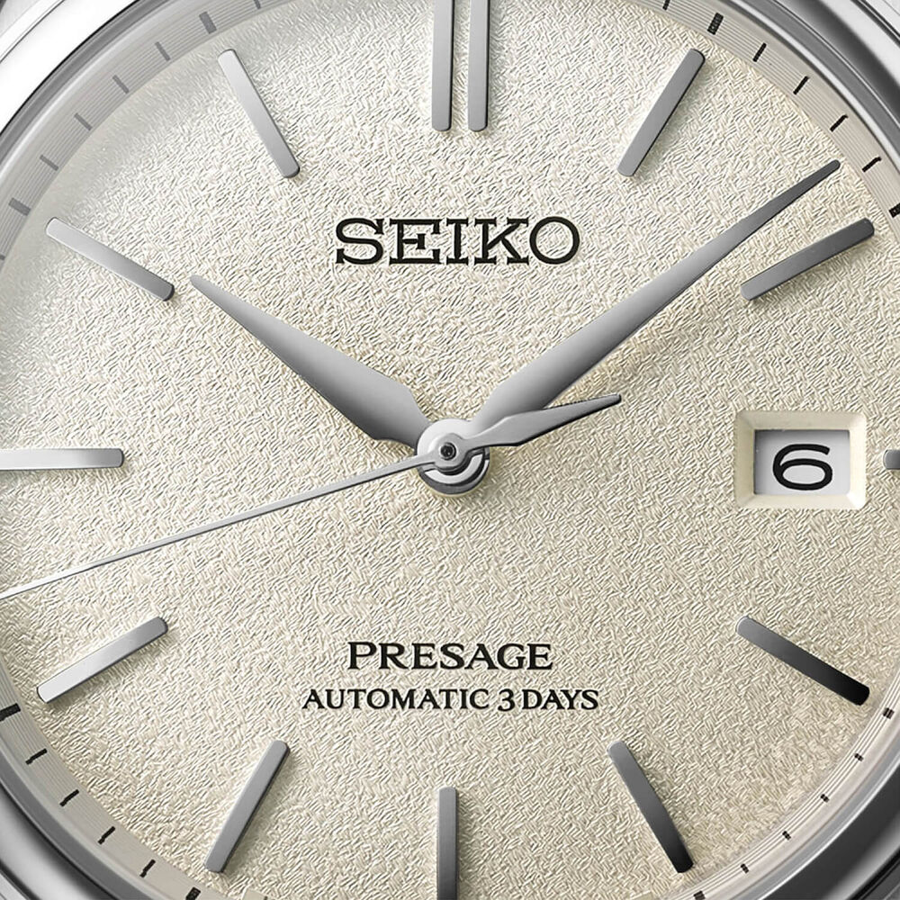 Seiko Presage Classic Series 'Shiro-iro' 40mm White Dial Steel Bracelet Watch