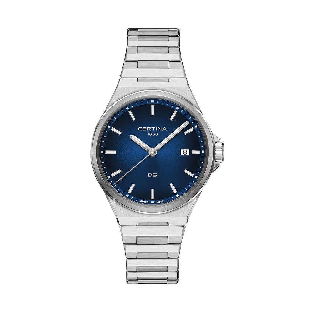 Certina DS-7 Quartz 39mm Blue Dial Stainless Steel Bracelet Watch image number 0