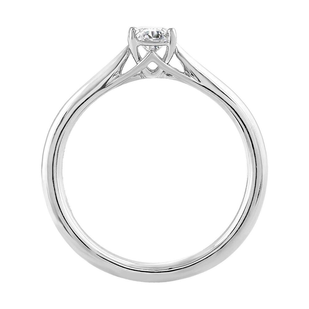 18ct White Gold 0.25ct Princess Diamond Orchid Setting Ring image number 2