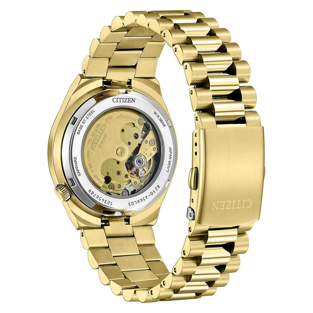 Citizen Tsuyosa 40mm Green Dial Yellow Gold Tone Steel Bracelet Watch image number 2