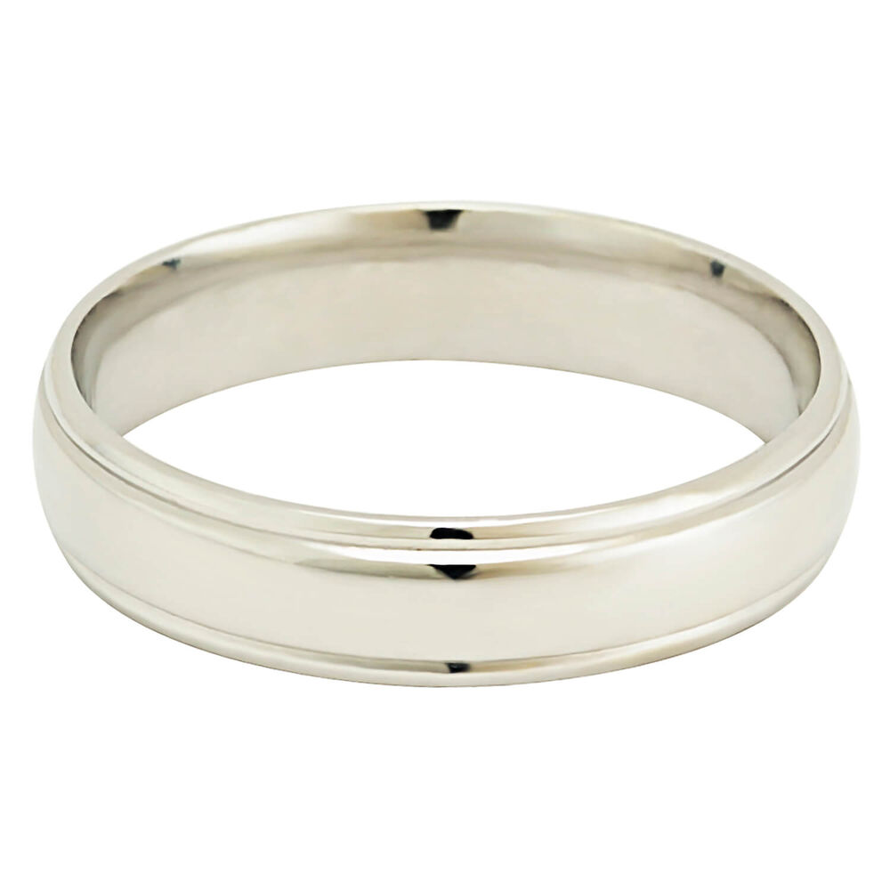9ct White Gold 5mm Gents Wedding Ring
