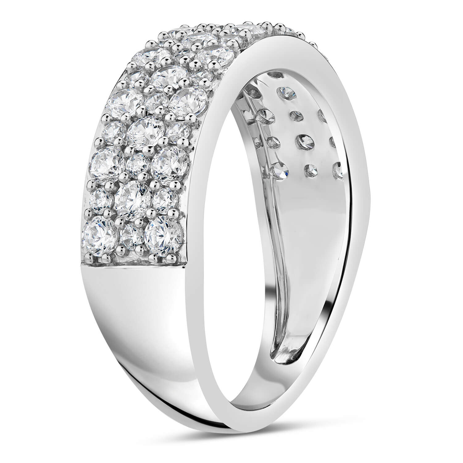 White gold cubic on sale zirconia band rings