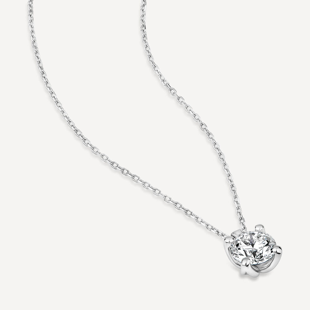 Born 9ct White Gold 1.00ct Lab Grown Brilliant Diamond Pendant